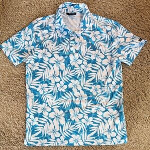 Greenside golf Blue Floral Men's Shirt size medium